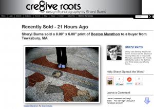Sheryl Burns Sells Boston Marathon Prints