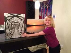 Sheryl Burns Sells 2 Canvases At Michigan By The Bottle Tasting Room
